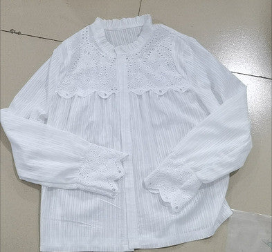 Autumn New Women's Lace Stitching Shirt Women